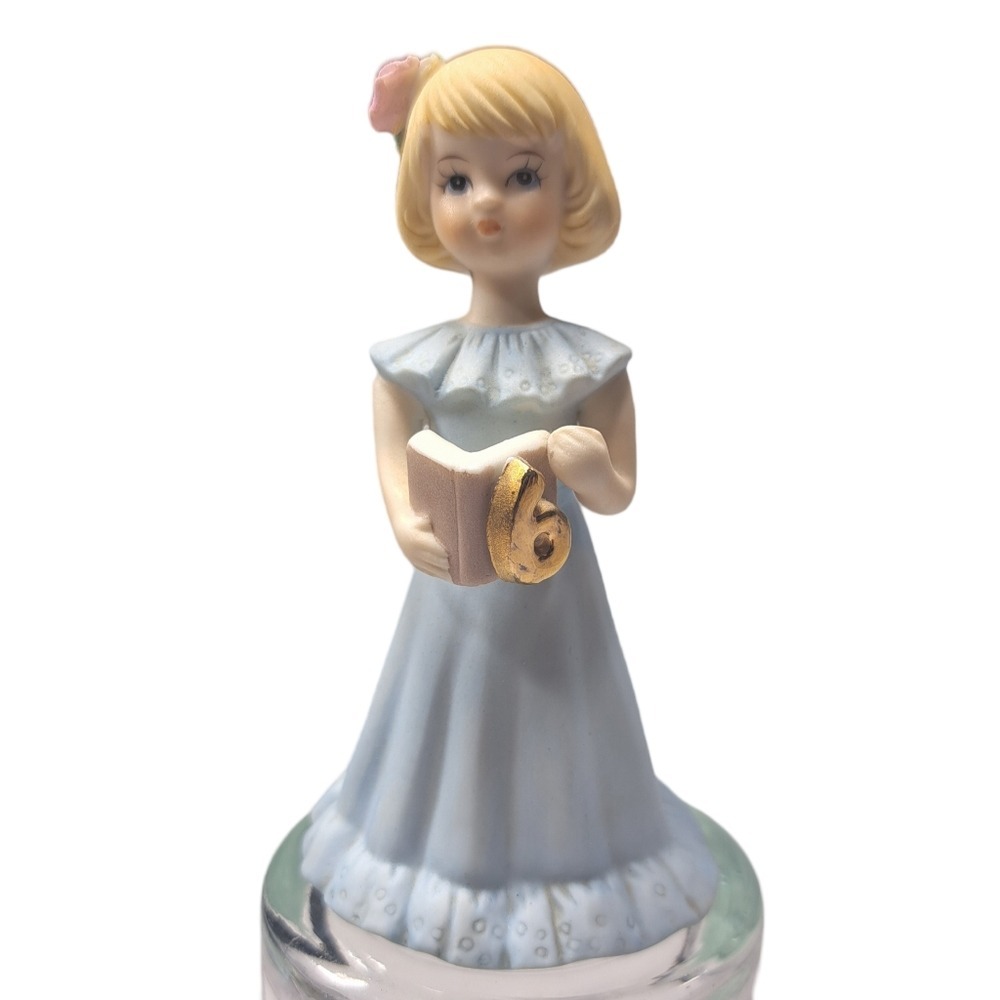 Vintage Enesco Growing Up Birthday Girls Age 6 1981 Decorative Figurine